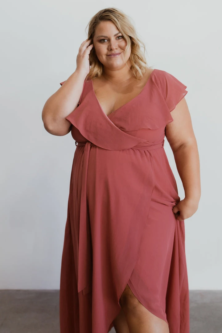 BB Custom Dresses Katya Ruffle Maxi Dress | Rosewood 10 BB Custom Dresses Katya Ruffle Maxi Dress | Rosewood