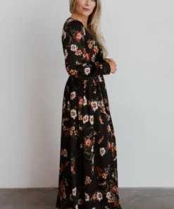 BB Custom Dresses Jenna Maxi Dress | Black Floral 9 BB Custom Dresses Jenna Maxi Dress | Black Floral