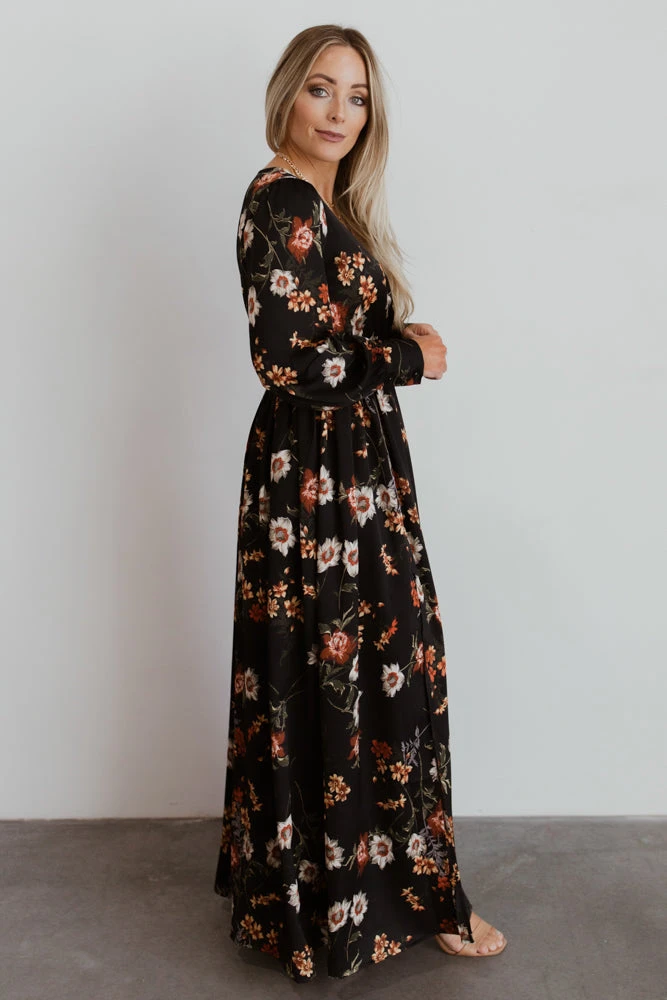 BB Custom Dresses Jenna Maxi Dress | Black Floral 4 BB Custom Dresses Jenna Maxi Dress | Black Floral