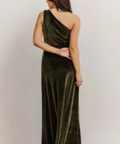 BB Custom Tatiana Velvet One Shoulder Maxi Dress | Olive Dresses 17 BB Custom Tatiana Velvet One Shoulder Maxi Dress | Olive Dresses