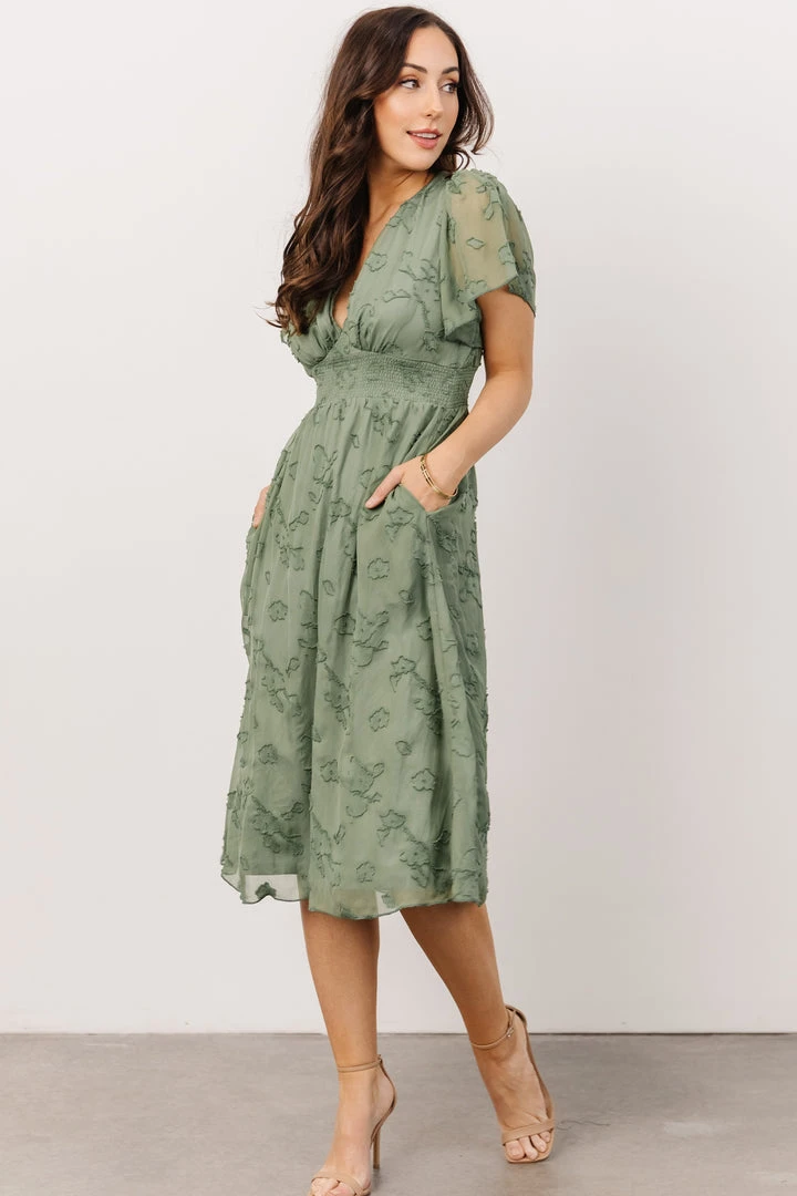 RR June Smocked Midi Dress | Green Dresses 7 RR June Smocked Midi Dress | Green Dresses