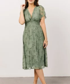 RR June Smocked Midi Dress | Green Dresses 12 RR June Smocked Midi Dress | Green Dresses