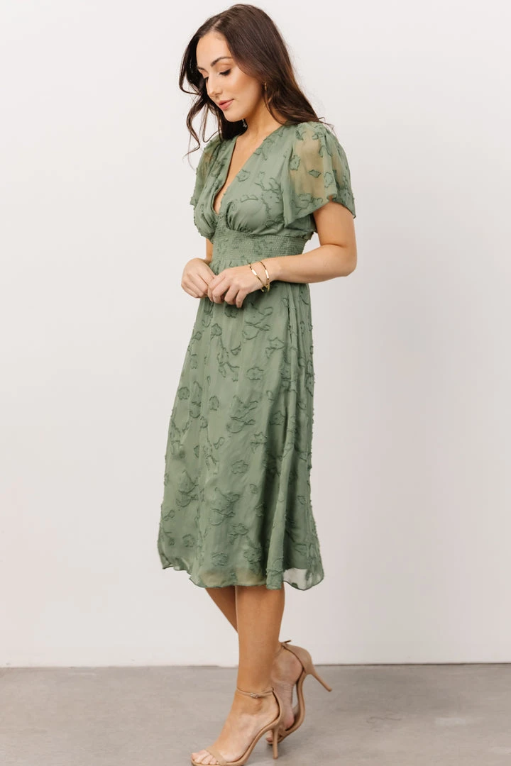 RR June Smocked Midi Dress | Green Dresses 8 RR June Smocked Midi Dress | Green Dresses