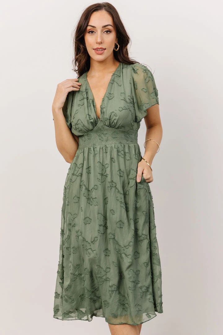 RR June Smocked Midi Dress | Green Dresses 2 RR June Smocked Midi Dress | Green Dresses