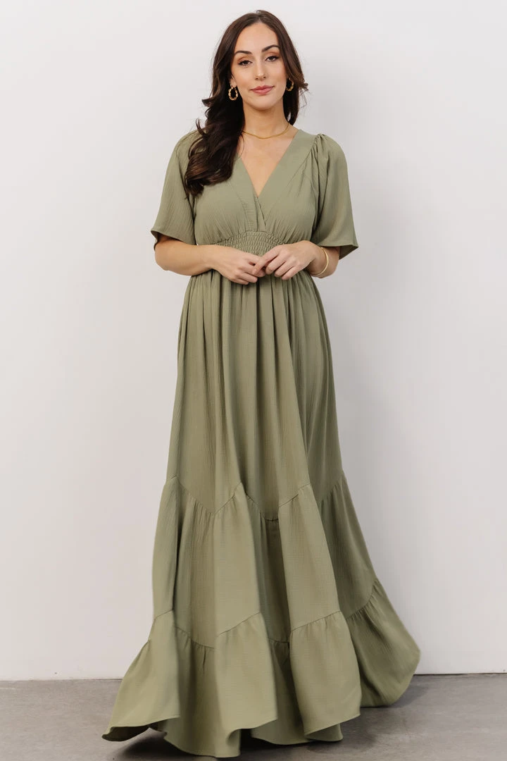 RR Delilah Maxi Dress | Dusty Olive 1 RR Delilah Maxi Dress | Dusty Olive