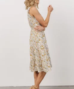 HAY Annie Ruffle Midi Dress | Yellow Floral 12 HAY Annie Ruffle Midi Dress | Yellow Floral