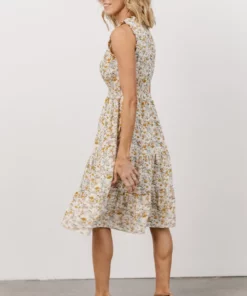 HAY Annie Ruffle Midi Dress | Yellow Floral 17 HAY Annie Ruffle Midi Dress | Yellow Floral