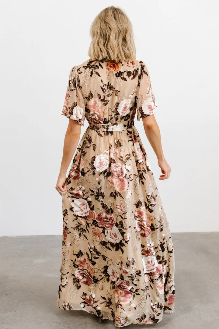 BB Custom Dresses Uma Velvet Maxi Dress | Floral Shimmer 8 BB Custom Dresses Uma Velvet Maxi Dress | Floral Shimmer