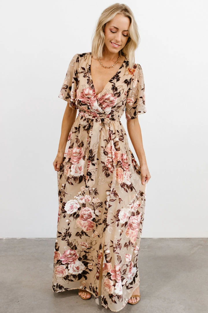 BB Custom Dresses Uma Velvet Maxi Dress | Floral Shimmer 7 BB Custom Dresses Uma Velvet Maxi Dress | Floral Shimmer