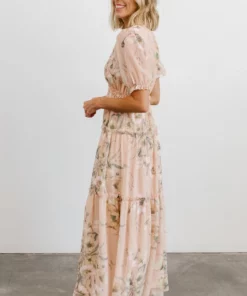 BB Custom Santorini Maxi Dress | Blush Floral