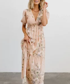 BB Custom Santorini Maxi Dress | Blush Floral