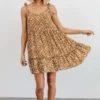 HAY Kim Mini Dress | Camel Floral Dresses