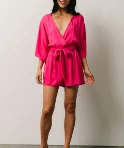 DD Vacation Joan Romper | Fuchsia
