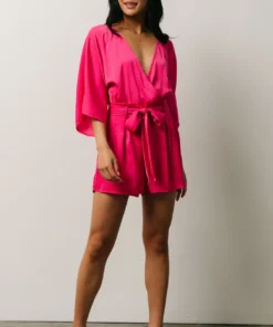 DD Vacation Joan Romper | Fuchsia