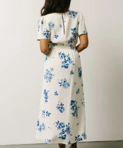 SL Eleanor Midi Dress | Cream + Blue Floral 13 SL Eleanor Midi Dress | Cream + Blue Floral