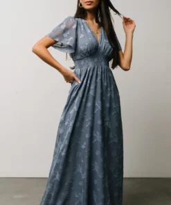 RR Dresses Evelyn Smocked Maxi Dress | Blue
