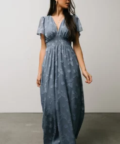 RR Dresses Evelyn Smocked Maxi Dress | Blue