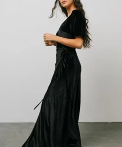 BB Custom Meghan Velvet Wrap Maxi Dress | Black Dresses 13 BB Custom Meghan Velvet Wrap Maxi Dress | Black Dresses