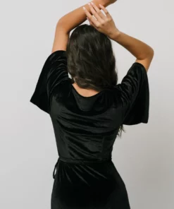 BB Custom Meghan Velvet Wrap Maxi Dress | Black Dresses 15 BB Custom Meghan Velvet Wrap Maxi Dress | Black Dresses