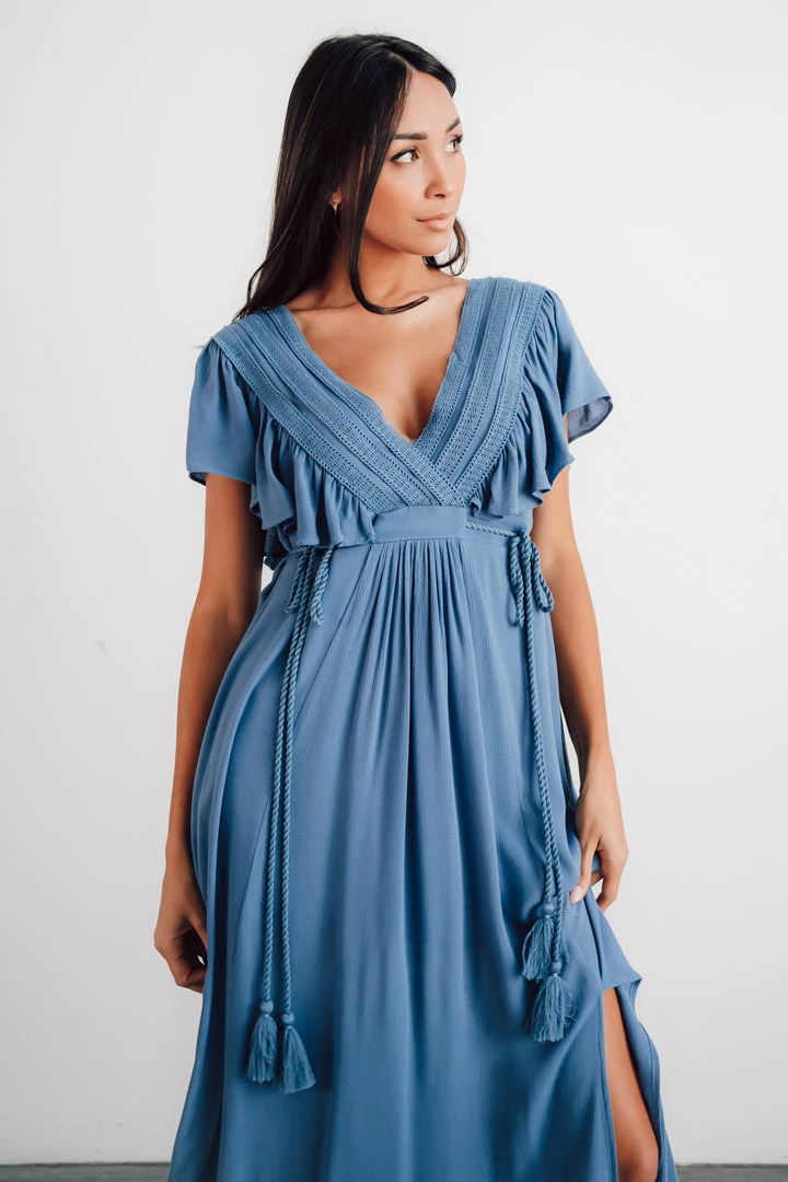 BB Custom Dresses Jennifer Deep V Maxi Dress | Blue 15 BB Custom Dresses Jennifer Deep V Maxi Dress | Blue