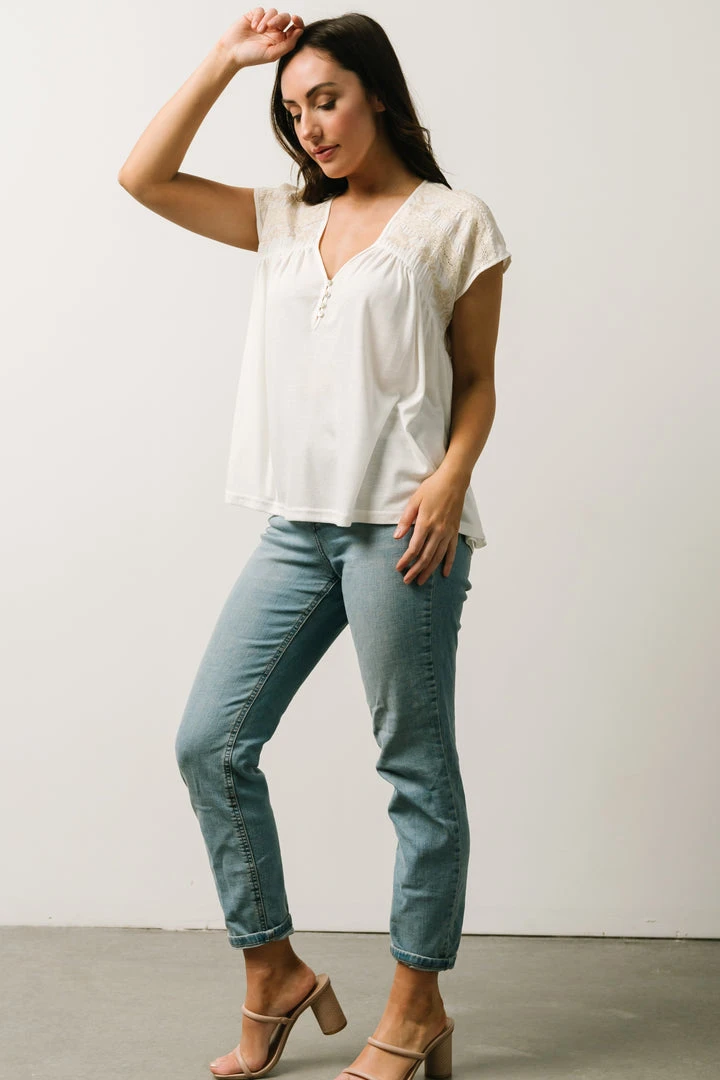 IL Boho Lindley Embroidery Top | Ivory 4 IL Boho Lindley Embroidery Top | Ivory