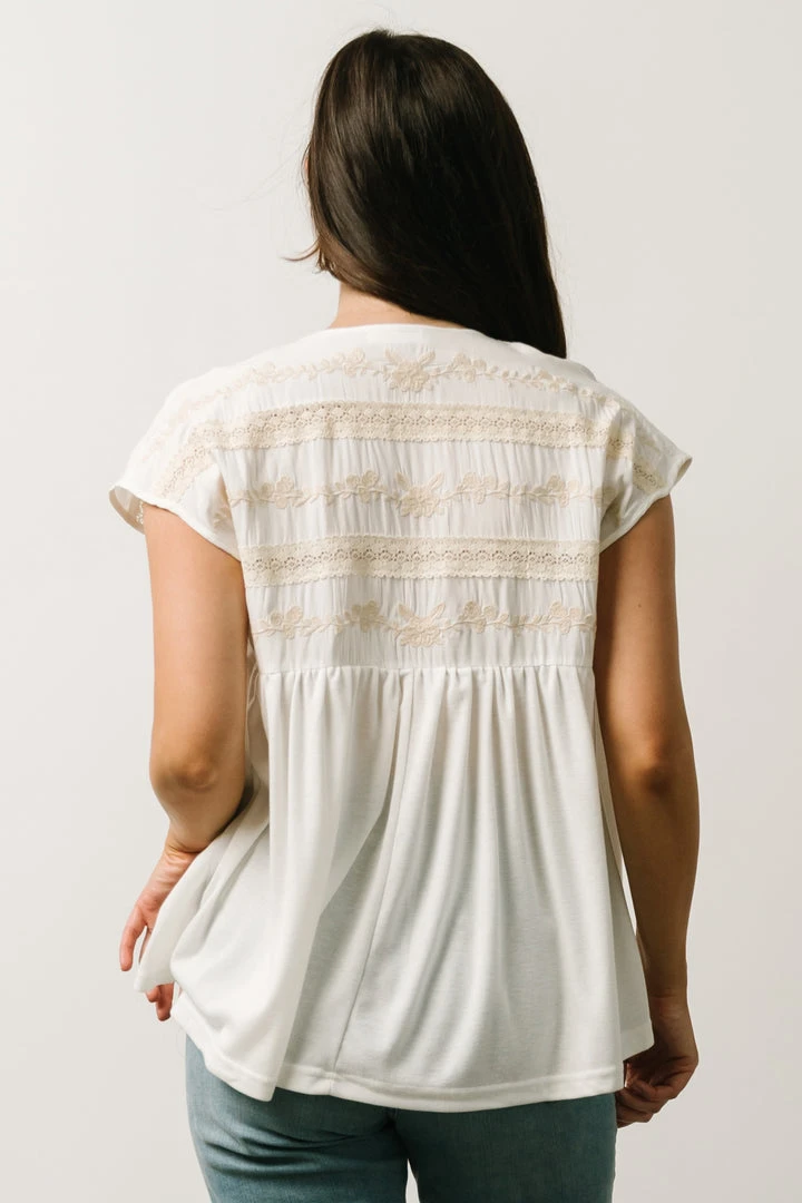 IL Boho Lindley Embroidery Top | Ivory 2 IL Boho Lindley Embroidery Top | Ivory