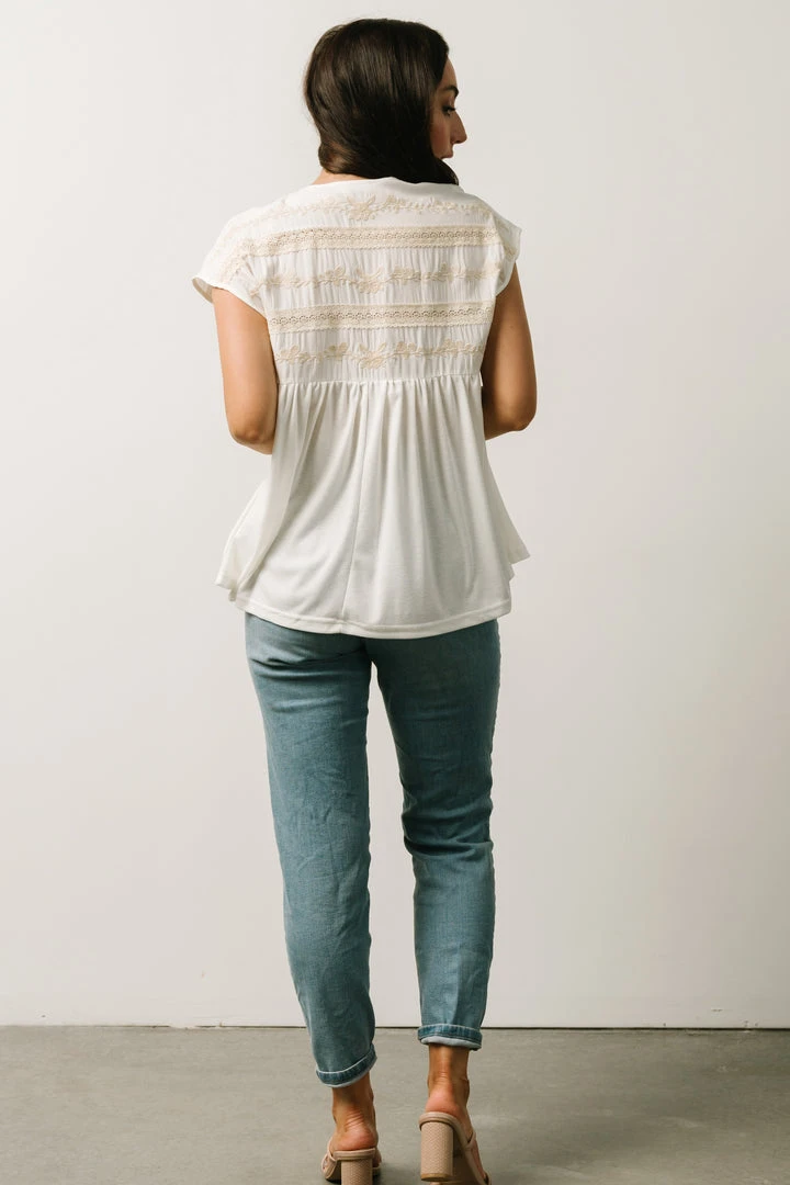 IL Boho Lindley Embroidery Top | Ivory 3 IL Boho Lindley Embroidery Top | Ivory