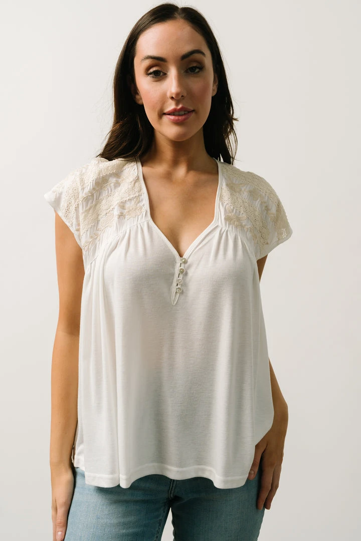 IL Boho Lindley Embroidery Top | Ivory 1 IL Boho Lindley Embroidery Top | Ivory