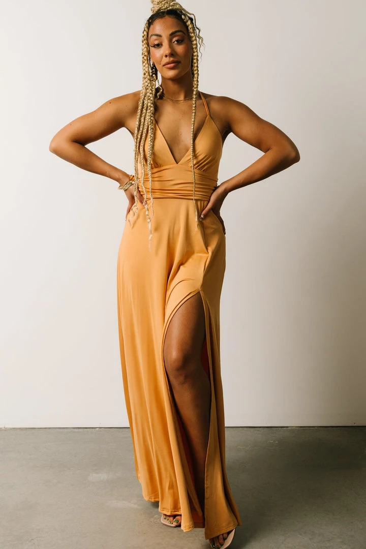 DD Dresses Adair Maxi Dress | Gold 1 DD Dresses Adair Maxi Dress | Gold