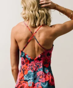 Dresses Agnes Slip Midi Dress | Blue + Pink Multi Floral