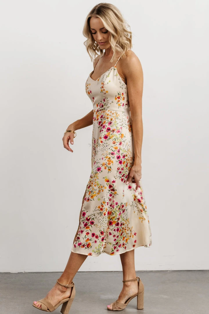 Dresses Agnes Slip Midi Dress | Cream + Multi Floral 3 Dresses Agnes Slip Midi Dress | Cream + Multi Floral