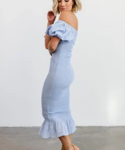 RR Dresses Alana Smocked Midi Dress | Blue 11 RR Dresses Alana Smocked Midi Dress | Blue