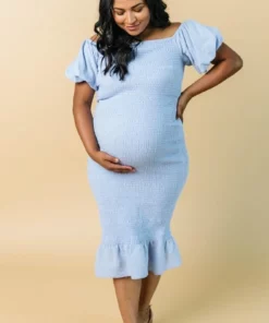 RR Dresses Alana Smocked Midi Dress | Blue 14 RR Dresses Alana Smocked Midi Dress | Blue