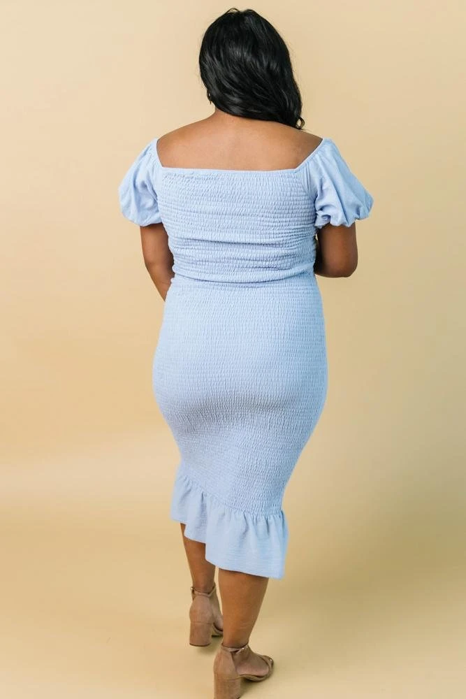 RR Dresses Alana Smocked Midi Dress | Blue 7 RR Dresses Alana Smocked Midi Dress | Blue