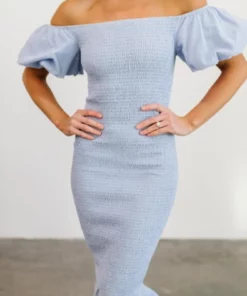 RR Dresses Alana Smocked Midi Dress | Blue