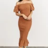 RR Alana Smocked Midi Dress | Mocha