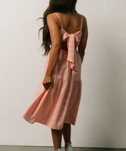 BS Dresses Alaska Open Tie Back Midi Dress | Clay 8 BS Dresses Alaska Open Tie Back Midi Dress | Clay