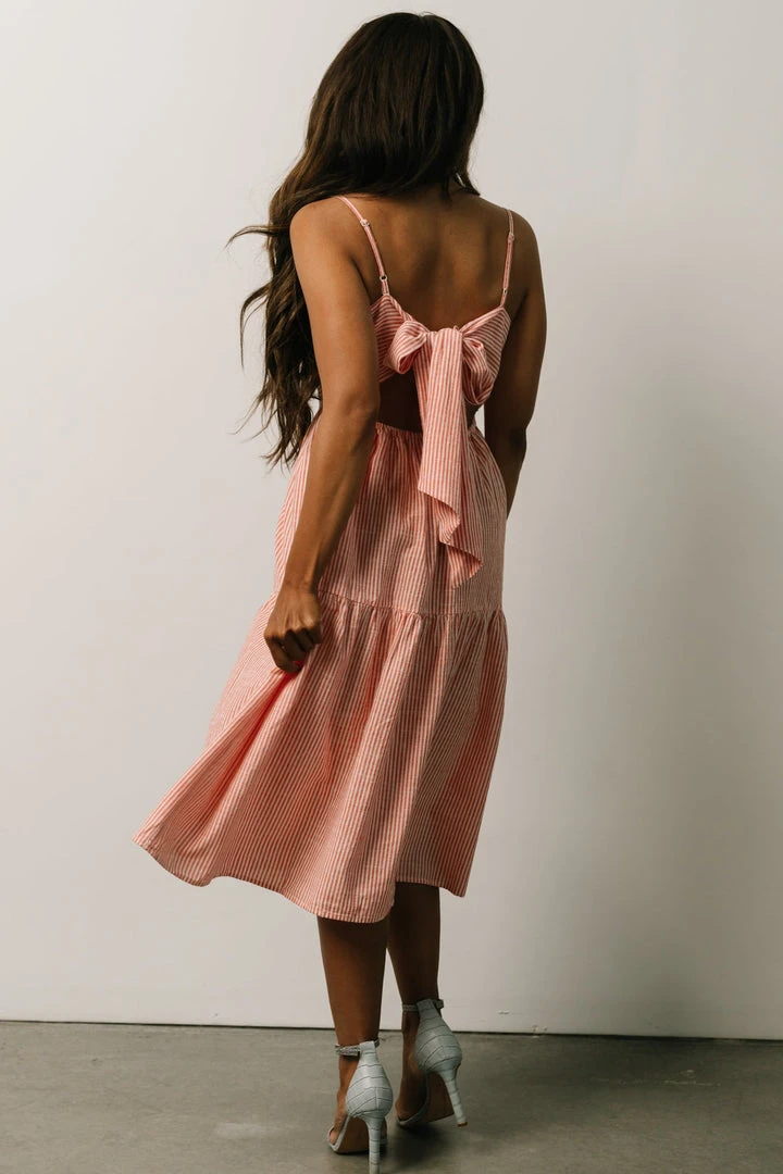 BS Dresses Alaska Open Tie Back Midi Dress | Clay 3 BS Dresses Alaska Open Tie Back Midi Dress | Clay