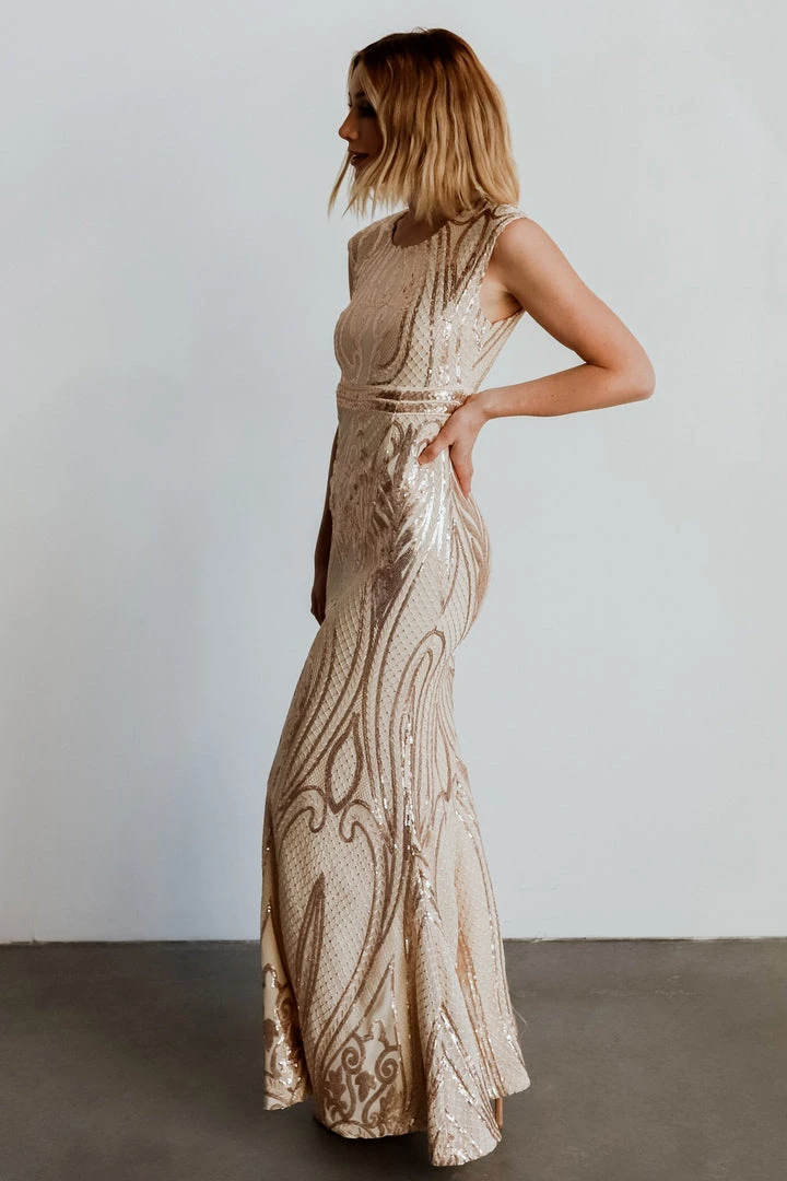 RR Alessia Sequin Gown | Champagne Dresses 7 RR Alessia Sequin Gown | Champagne Dresses