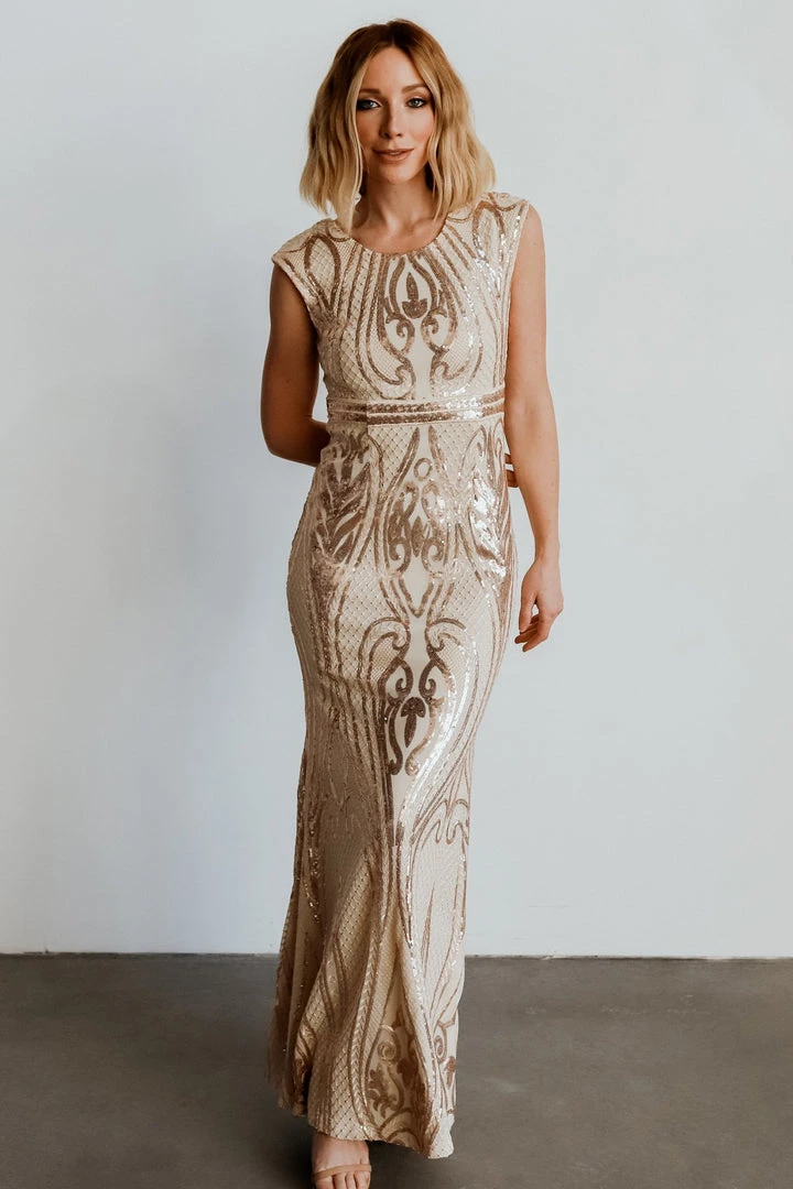 RR Alessia Sequin Gown | Champagne Dresses 8 RR Alessia Sequin Gown | Champagne Dresses
