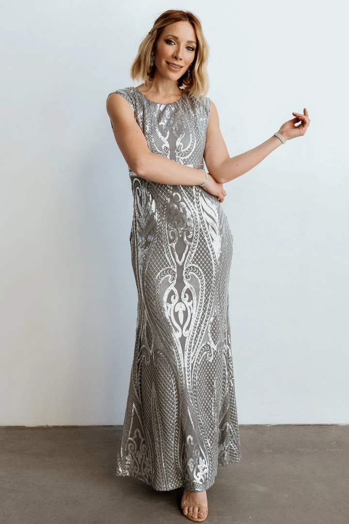 RR Alessia Sequin Gown | Pewter Dresses 6 RR Alessia Sequin Gown | Pewter Dresses