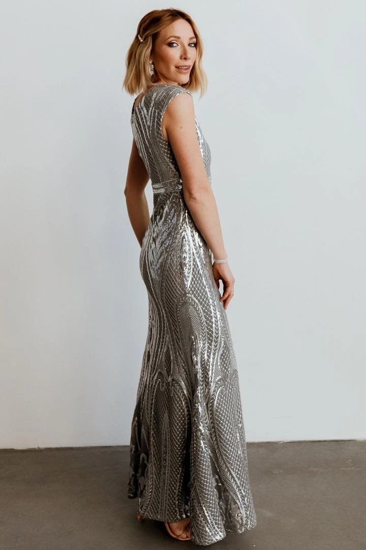 RR Alessia Sequin Gown | Pewter Dresses 7 RR Alessia Sequin Gown | Pewter Dresses