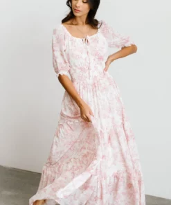 BB Custom Alice Smocked Maxi Dress | Berry Print Dresses