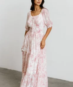 BB Custom Alice Smocked Maxi Dress | Berry Print Dresses