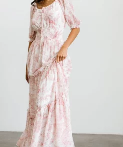 BB Custom Alice Smocked Maxi Dress | Berry Print Dresses