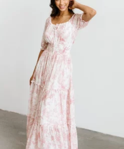 BB Custom Alice Smocked Maxi Dress | Berry Print Dresses