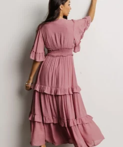 FT Alta Tiered Maxi Dress | Dusty Mauve Dresses