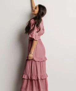 FT Alta Tiered Maxi Dress | Dusty Mauve Dresses