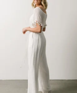 DD Althea Boho Jumpsuit | White Vacation