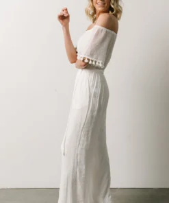 DD Althea Boho Jumpsuit | White Vacation